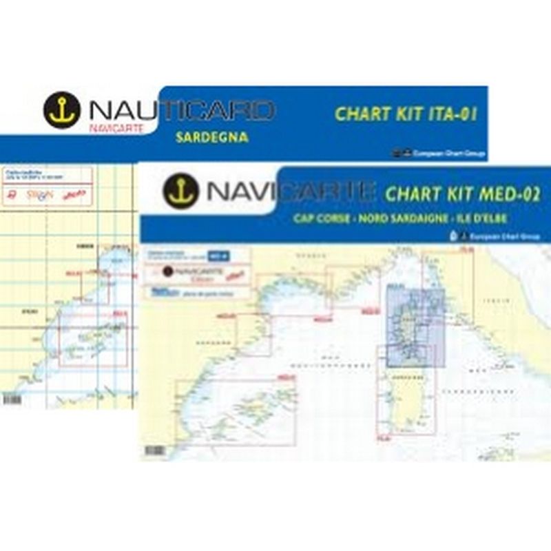 Pochettes Chartkit avec le logiciel Navicarte côtier V3.0 pour PC et PDA.