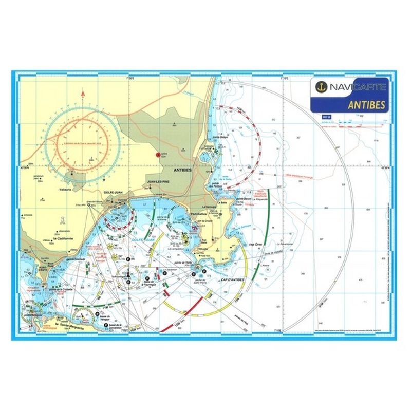 Set de Table/Carte Marine Navicarte Mininav Antibes (Golfe de Juan)